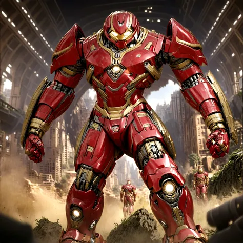 ironman、 unreal engine 5, cinematic, low angle photo, motion blur, written boundary depth, perfect color. influence of karel app...