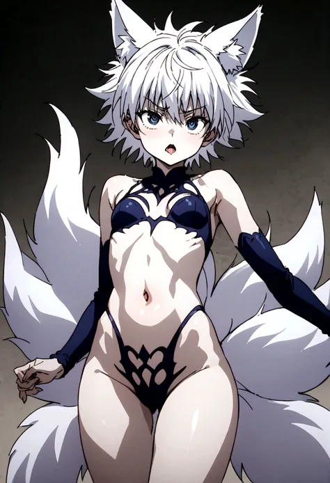 killua ahegao navel kitsune body