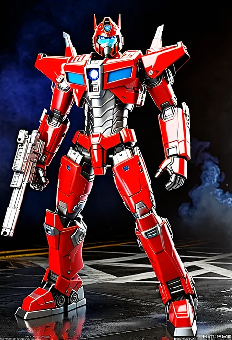 create a realistic sentinel prime image with chrome parts and numerous detailed parts. it should look robust and magnificent, wi...