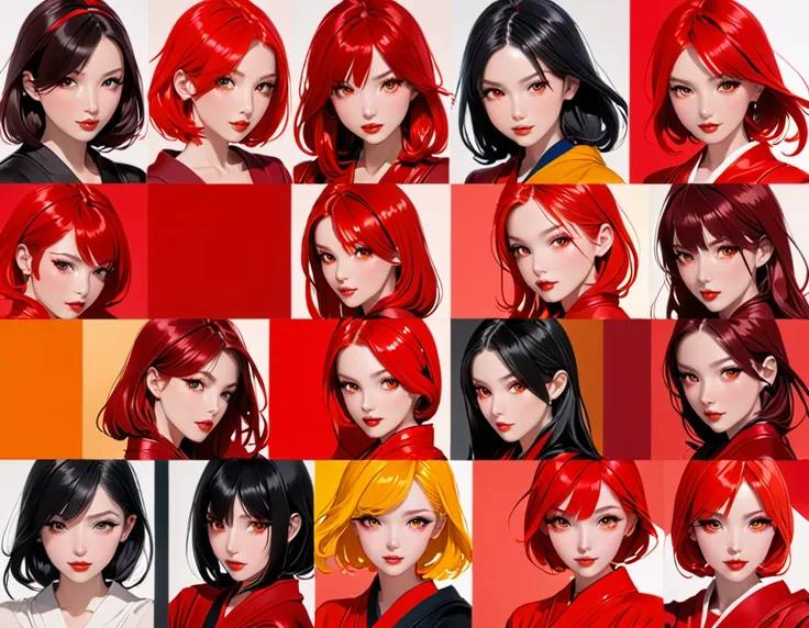 scarlet、red、red、thinking color、vermilion、toki color、madder red、rouge