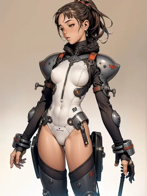 (((Rust skin))), (((back view))), (((phoenix tattoo on back))), (((rusty suit))), (((perfect ass))), (((best qualityer: 1.4))), (((Afro))), (((DuneWalker))), (((post-apocalypse))), (Unbeatable masterpiece), (hiper HD),(CG 8k hyper-realistic), (((breasts bi...