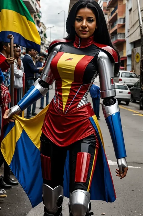 Venezuelan woman dressed as a robot
