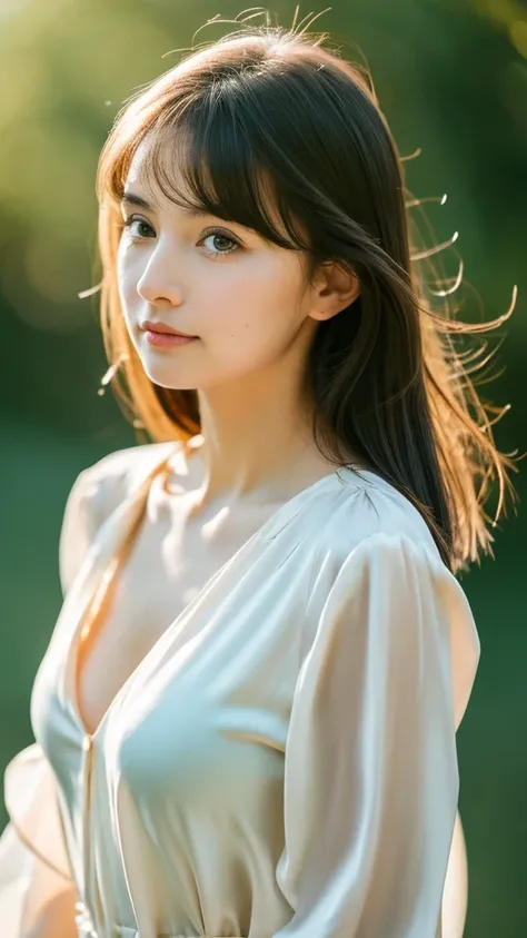 (Random Nationality):1.5, masterpiece, Highest quality, 8K, 20th Generation, (Large Breasts:1.2), cute, alone, sad, close, cute, Girlish, Delicate girl, Pure beauty,  RAW Photos, Professional photography, Portraiture, Soft Light, Professional Lighting, Bac...