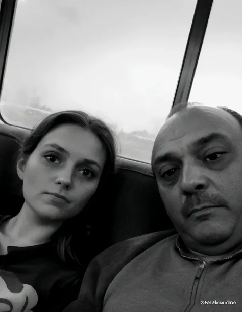 arafed man and a girl sitting on a sofa with a cell phone, grainy image, blurred image, desaturated!!, grainy black and white photo, very foolish, Mom and Dad, blurred face, bored, sat on the train, Snapchat photo, taken with sony alpha 9, iphone image, ph...