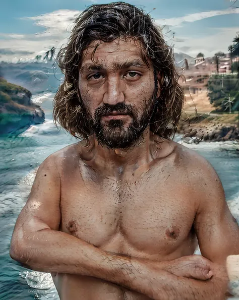 breathtaking selfie (fares fares) on a cliff, fjords in background, award winning, professional, studio light, natural lighting,...