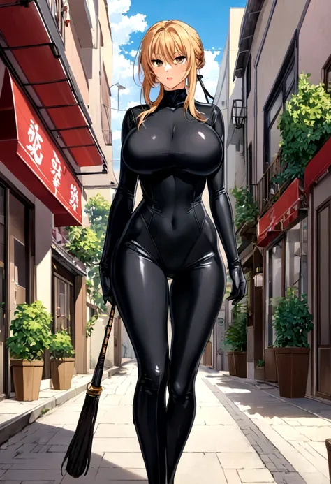 Saber big breasts Bodysuit business walk