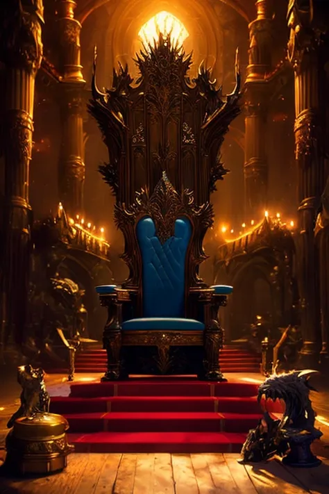 a sexy woman sitting on a throne, fantasy throneroom, sinister gothic hall, gothic throne, dark, horror, best quality, masterpie...