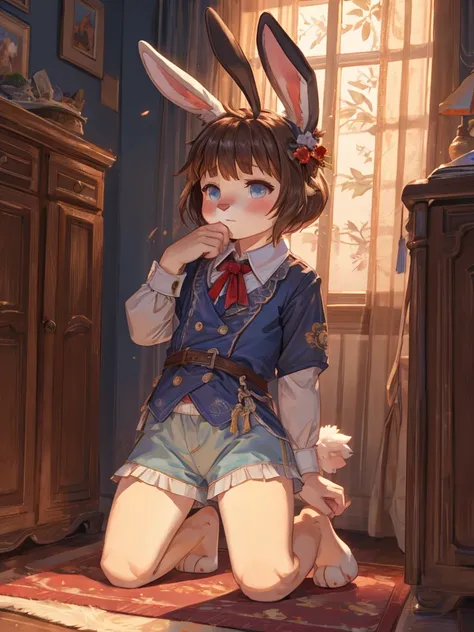 libido , Itchy , Lonely loli , Clothing erotica , bunny , Seduce , (Show secretly:1.3)