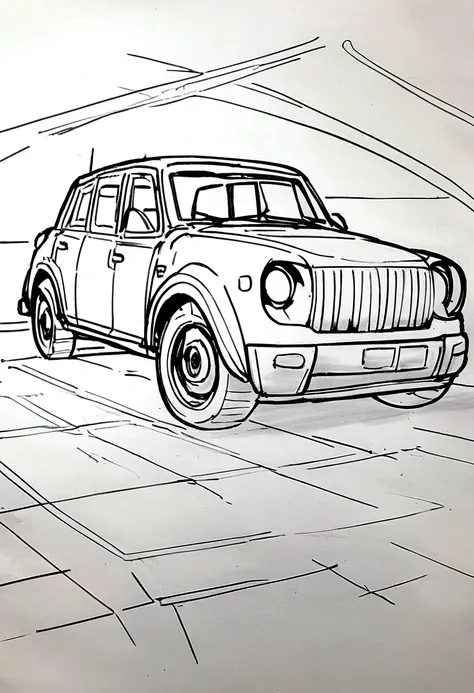 coloring, black and white, line drawing, vehicle, simple, easy