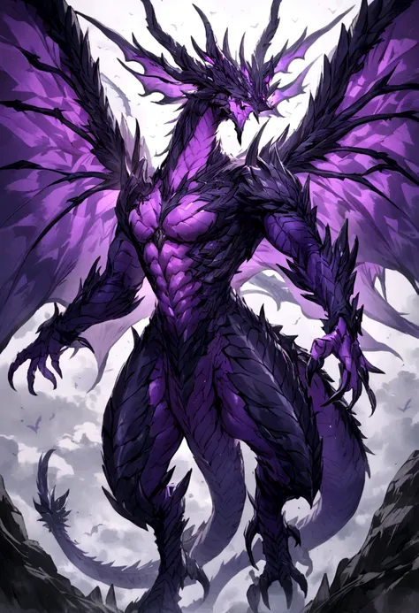 purple intimidating dragon