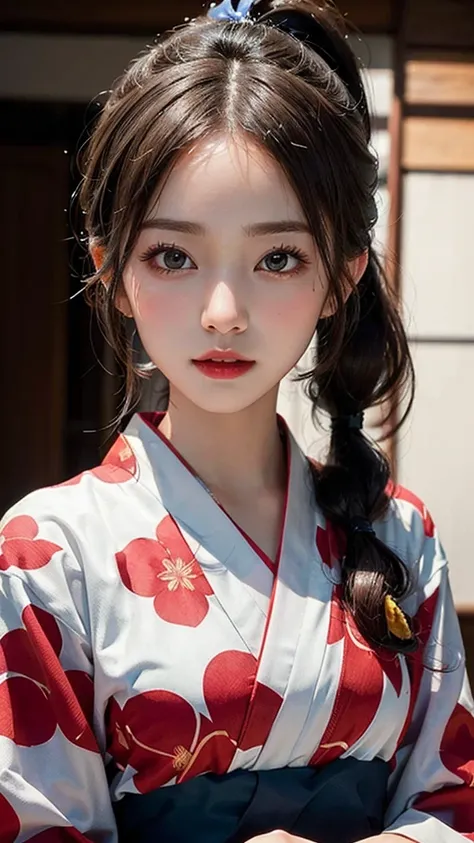 (Highest quality, masterpiece:1.3), shape, ((Beautifully detailed face)), beautifully detailed skin, Intricate details, Very detailed, Best image quality in 8K,(18 year old high school girl:kimono,sexy:2.0,Completely naked:1.6,Undressing),A Japanese girl,B...