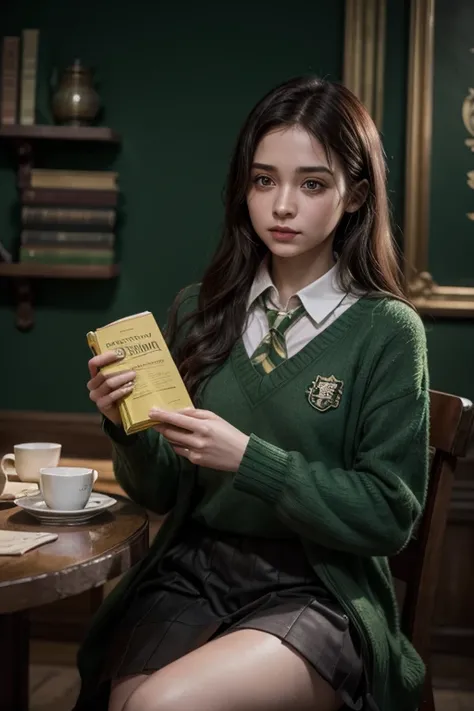 Chica Slytherin con chico hufflepuff 