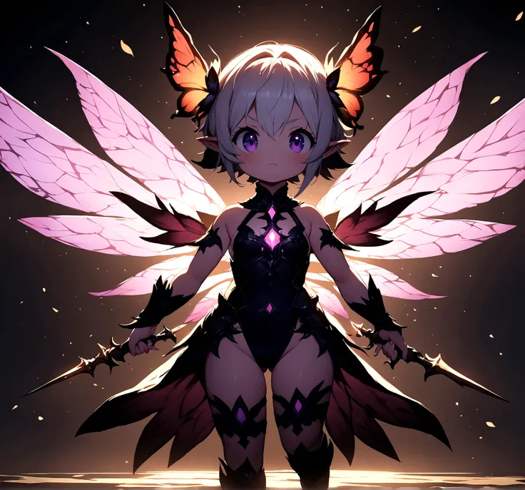 fantasy anime fairy small cute no background high detail 4k 8k show the full image