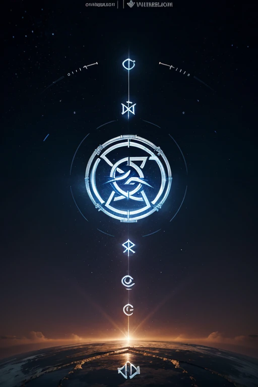 Network infrastructure company logo using Viking runes and Dolzai moons We are the Alpha and Omega