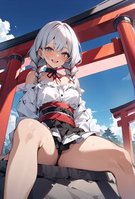 (anime style),masterpiece, best quality, extremely detailed,tanned skin,dark skin Beautiful body,BREAK,multicolored colorful hair,short hair,twin braids,BREAK,black eyes,happy smile,shy,eyebrow,open mouth,eyes widen,happiness
smile face,detailed lips,open ...