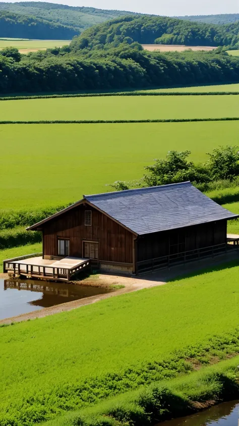 river、countryside、Rural Scenery、Style