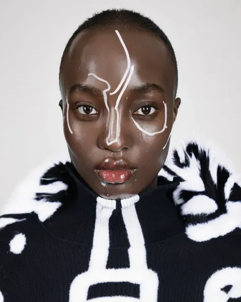 (glisser_mode), mode photography, Beauté, mannequin femme habillée par Virgil Abloh, Tom Ford, bonne chance, André Kohn,