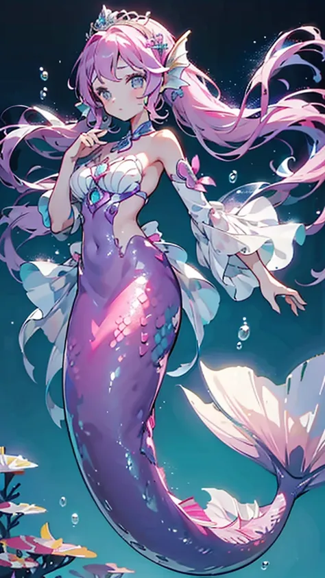 mermaid，mermaid，mermaid女孩，mermaid尾巴，bodysuit style，scale style，underwater background，underwater background，seabed background，cor...