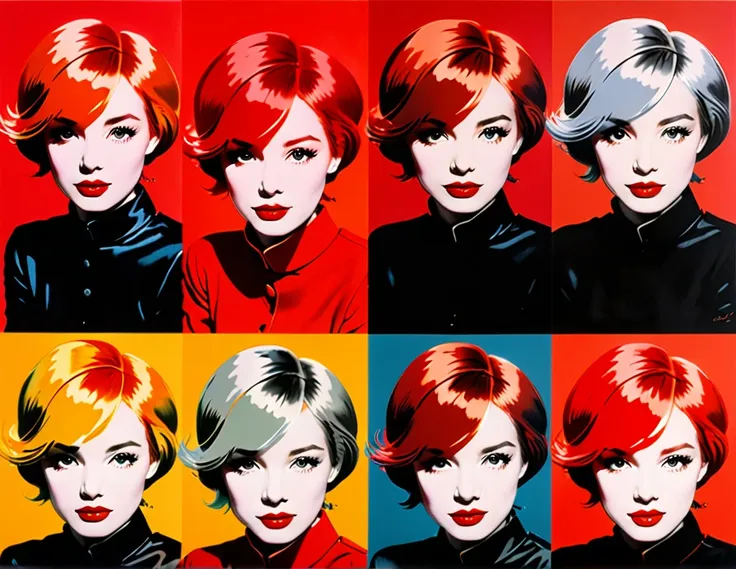 scarlet、red、red、thinking color、vermilion、toki color、madder red、rot、red copper color、scarlet　（andy warhol style）