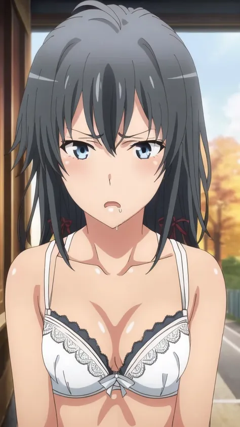 {yukinoshita_yukino_yahariorenoseishunlovecomewamachigatteiru:1.15},black hair, blue_eyes, , 1 girl,,alone, hair between eyes,(t...