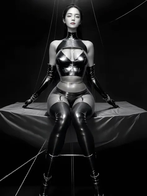 dynamic pose，bondage male，standing woman,dynamic correct，linedom,anatomical correct:2，cbt, bondage,insertion,sexy, trampling,cam...