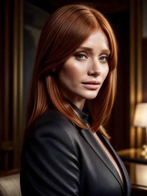 masterpiece, an award winning portrait of (bryce dallas howard)30 years old female beautiful business executive, ultra detailed ...