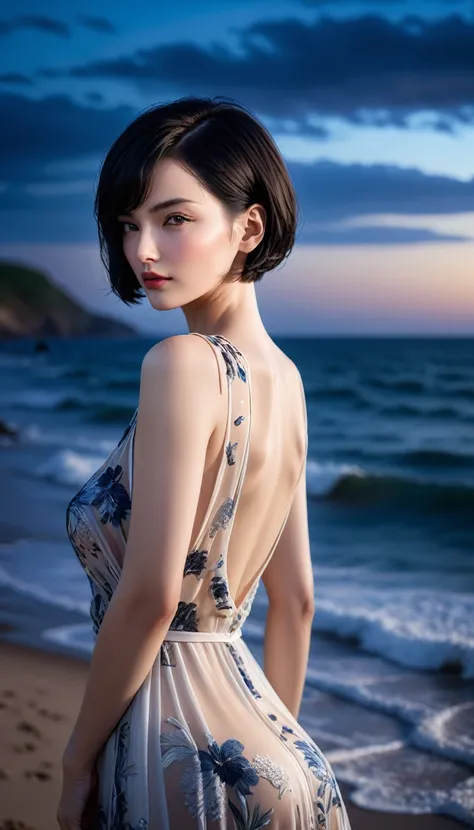 4K resolution,8K resolution,beautiful,Highest quality,Absolutely wonderful,Very detailed,Ultra-high resolution,masterpiece,Realistic,Realistic,Increased depth of field,Cinematic Light,
One elegant mature woman,
Very short black haircut,精巧なディテールのbeautiful顔,...