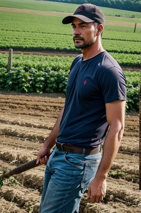 Man farmer low angle 