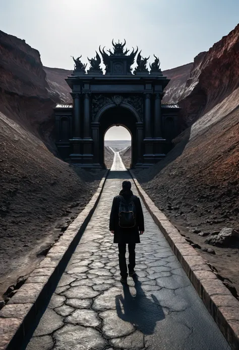 The road to the gates of hell　Traveler from behind