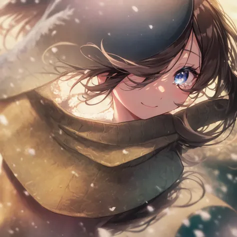 (On the table.best quality).(Dynamic Angle). (Impressive CG details),(Perfect image)、Solo Girl、comics.number.1 girl.Delicate face、Perfect face.Delicate face、Girl in exquisite winter clothes、((Brown length coat))、Rough skin、Black Hair.length、(Umami Girl)Uma...