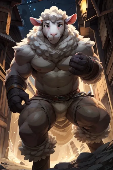 male, sheep, hi-res, good graphics, great anatomy, anatomically correct, (by dangpa, nullghost)