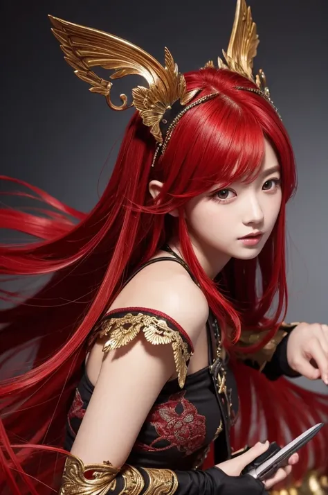 Fantasy SD character red hair