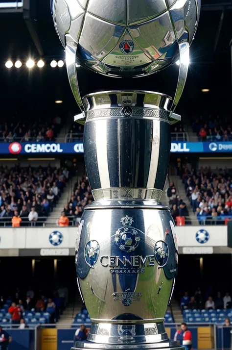 Generate me a trophy logo of a football league make it looks like uefa champions league