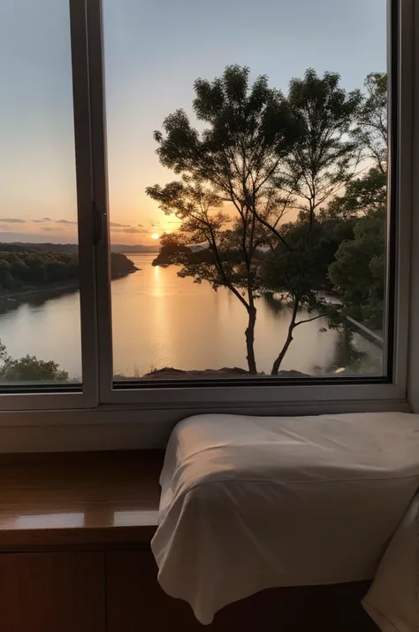 windowsill，dusk，unmanned，natural scenery