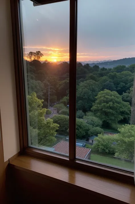 windowsill，dusk，unmanned，natural scenery