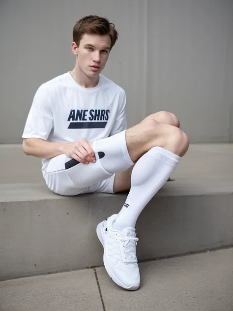 Half-old but cute white sports shoes for men 