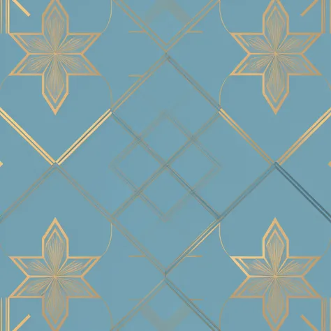 pattern of geometric forms in different positions in different cornsilk and dodger blue colors background, minimalist style
