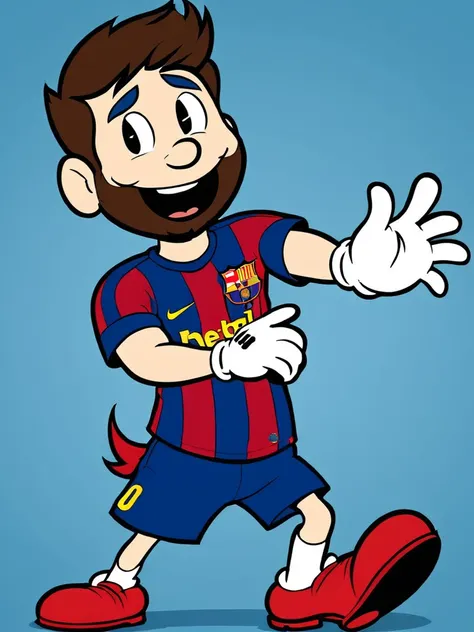 (rubber_hose_character:1.3) cartoon,lionel messi