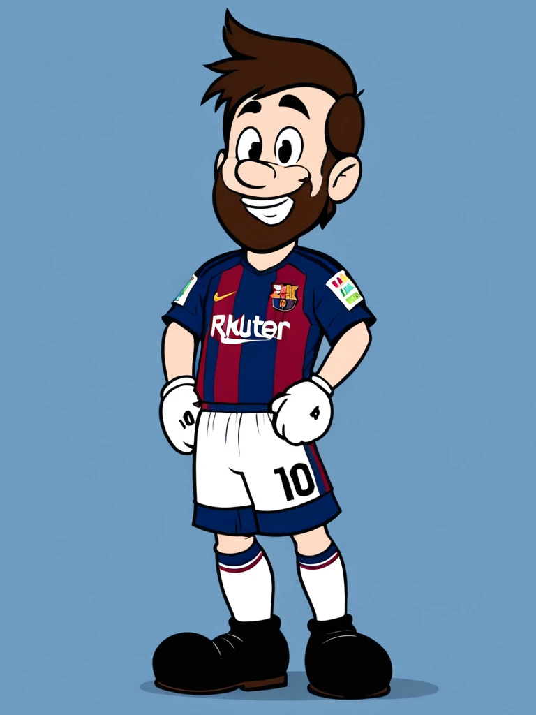 (rubber_hose_character:1.3) cartoon,lionel messi