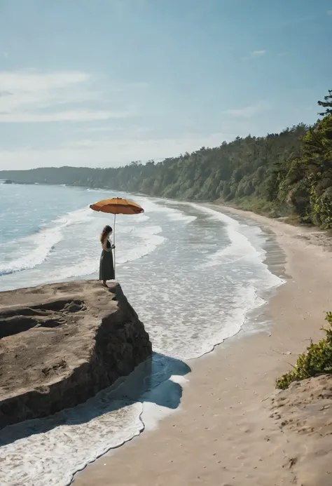 Beach with woman 