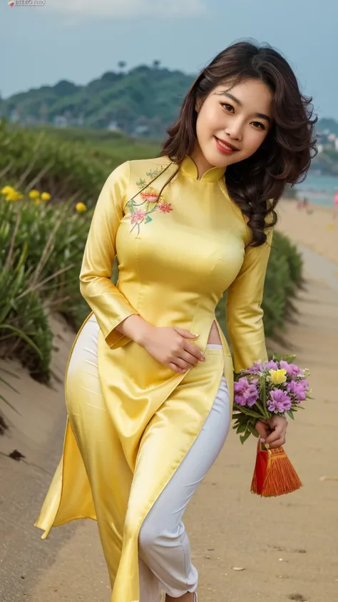 [8k UHD photos, UHD high quality photos, Super detailed and super clear images],
Close-up of a Vietnamese girl with a beautiful face and balanced body, round face, big round eyes, Charming smile, Red lips, long curly eyelashes, big dimples, pointed chin, p...