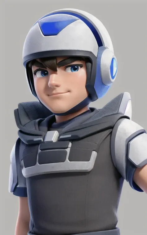 create a pfp of  boy wearing robot suit .white background