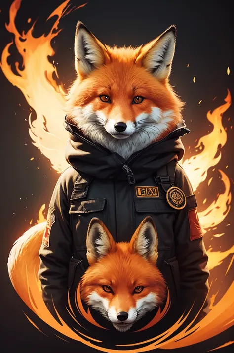 Logo for a Free Fire team inspired by a fox