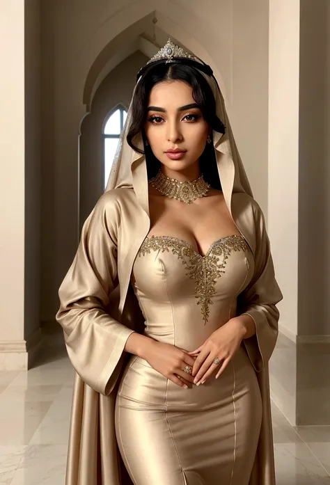 princess ameera al-taweel of saudi arabia, a vision of stunning beauty at the age of 29-30, stands with regal grace. she has a m...