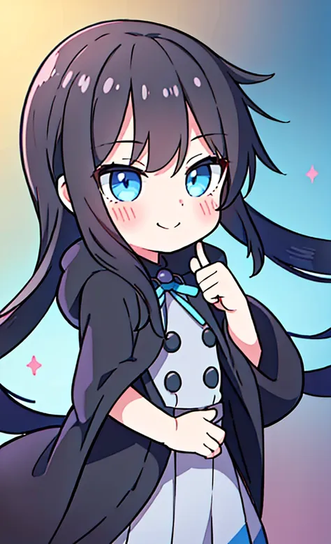 masterpiece,Highest quality,1 Girl,alone,Pokémon-like art style,(bold:1.6),(flat:1.5), ASASHIO_KANTAICOLLECTION
BLACK_HAIR, LONG_HAIR, BLUE_EYES, BLUSH, SMILE, NECK_RIBBON