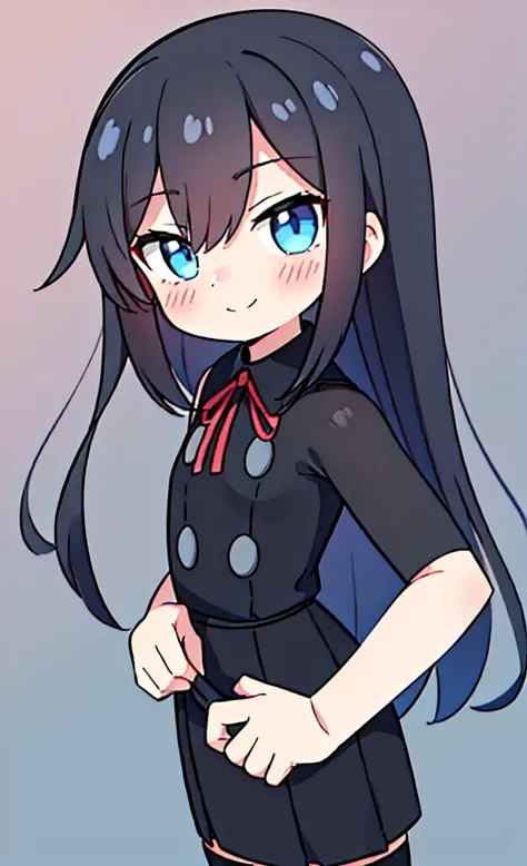 masterpiece,Highest quality,1 Girl,alone,Pokémon-like art style,(bold:1.6),(flat:1.5), ASASHIO_KANTAICOLLECTION
BLACK_HAIR, LONG_HAIR, BLUE_EYES, BLUSH, SMILE, NECK_RIBBON