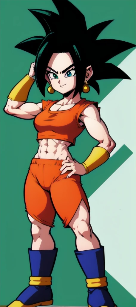 Kefla
Solo . Simple background  , muscular , Lineart ,  Standing , Normal pose , fullbody , kefla_dragonball,jewelry, earrings, 