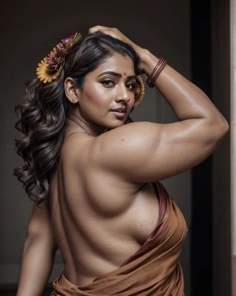 Looks like Meera Jasmine, sensual shoot, sensual ravishing spicy hot beauty, beautiful gorgeous round face, Extremely gorgeous, round face, shoot for a famous cosmetics brand, shoot for top health magazine cover Page, bold photoshoot, bold looks, body posi...