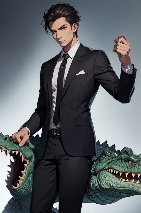 crocodile in a suit
