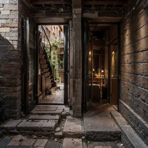 anciant rome forum building build in the rocks on the mountain with modern architecture details, dark gray colors of buildings modern details
